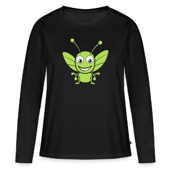 Grasshopper - Women's Premium Organic Long Sleeve Shirt - black - Front - Julia (174cm)