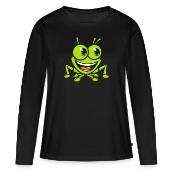 Grasshopper - Women's Premium Organic Long Sleeve Shirt - black - Front - Julia (174cm)