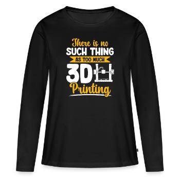 3D Drucker 3D Druck - Frauen Premium Bio Langarmshirt - Schwarz - Vorne - Julia (174cm)