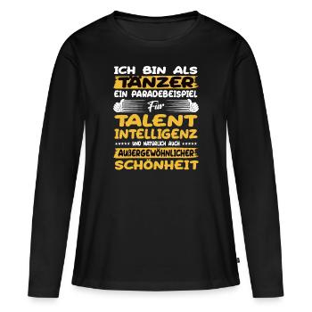 Les danseurs, un excellent exemple de danse sportive - T-shirt manches longues Premium bio Femme - noir - Devant - Julia (174cm)