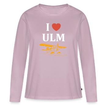 I love ulm - Women's Premium Organic Long Sleeve Shirt - dusky pink - Front - Julia (174cm)