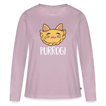 Polish Food Pierogi - Women's Premium Organic Long Sleeve Shirt - dusky pink - Front - Julia (174cm)
