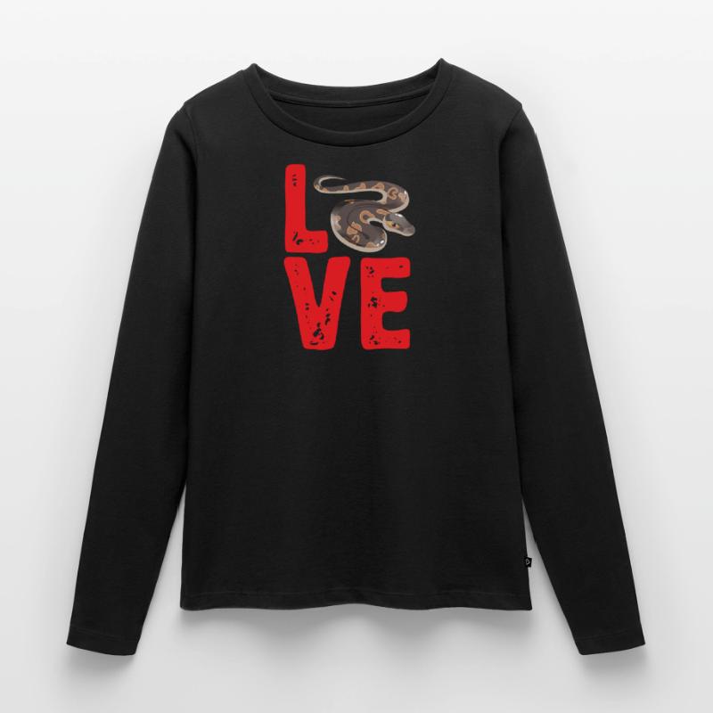 Ball Python Snake King Python T-shirt manches longues Premium bio Femme