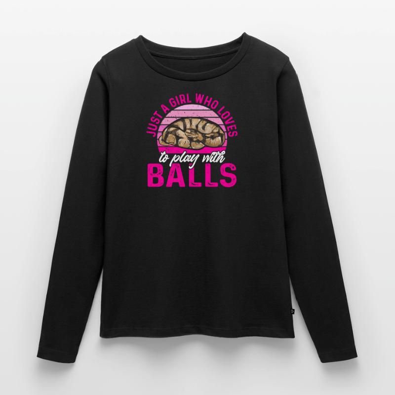Ball Python Schlange Königspython Frauen Premium Bio Langarmshirt