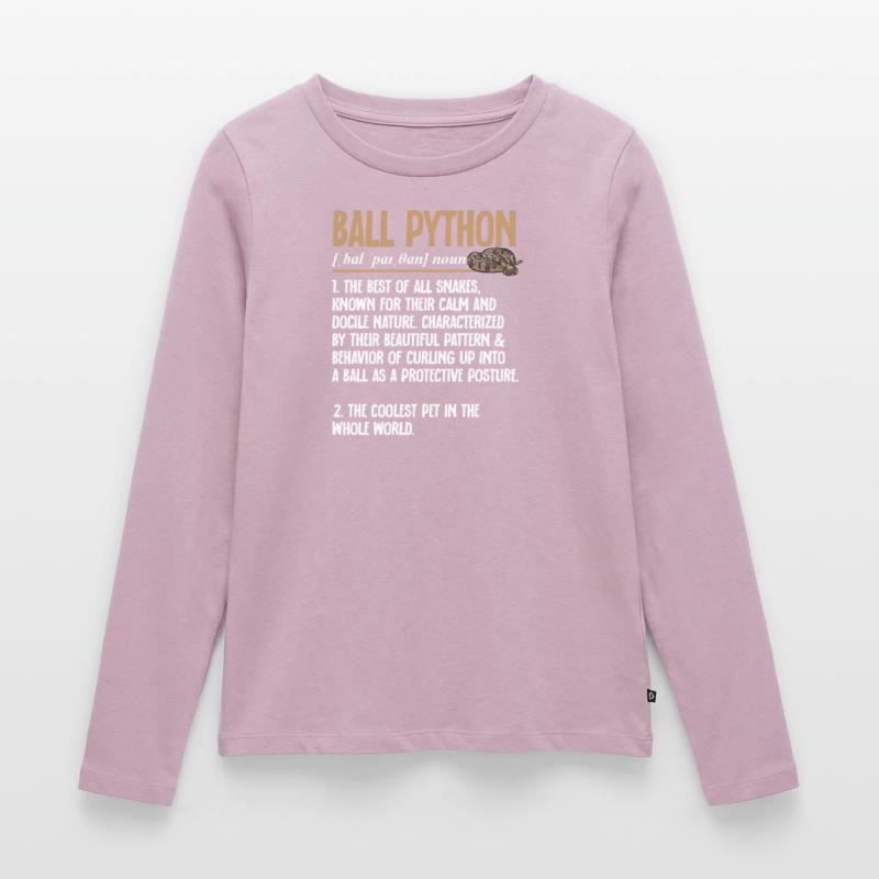 Ball Python Snake King Python T-shirt manches longues Premium bio Femme