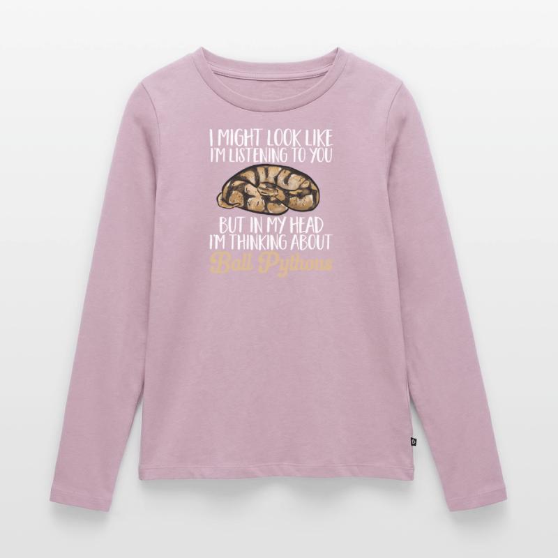 Ball Python Snake King Python T-shirt manches longues Premium bio Femme