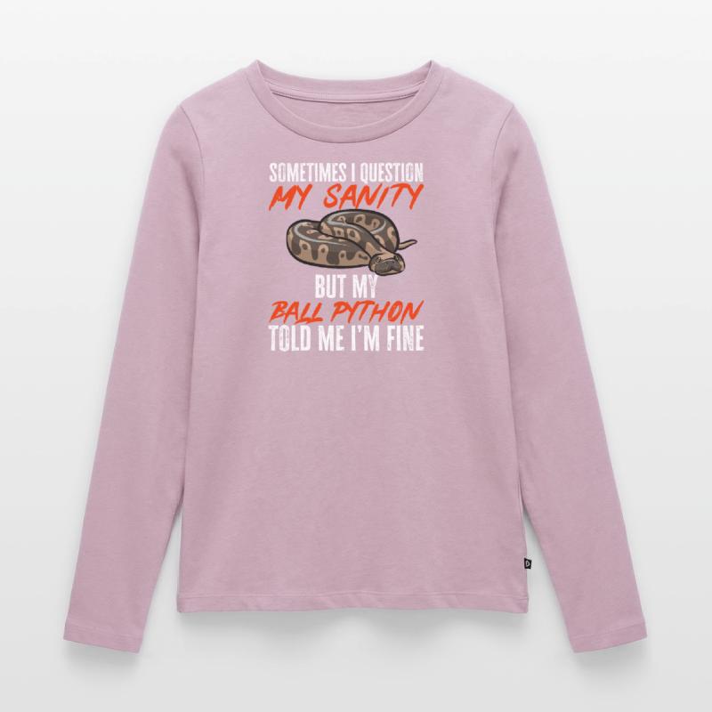 Ball Python Snake King Python T-shirt manches longues Premium bio Femme