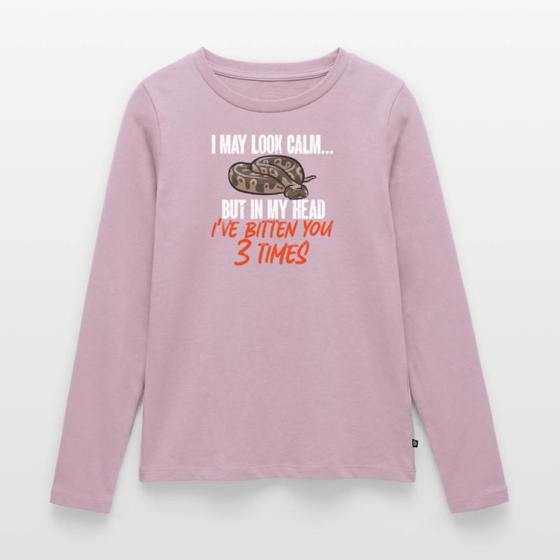 Ball Python Schlange Königspython Frauen Premium Bio Langarmshirt