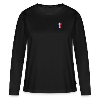 France patriote - T-shirt manches longues Premium bio Femme - noir - Devant - Julia (174cm)