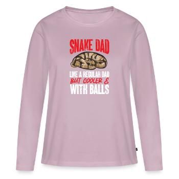 Ball Python Schlange Königspython - Frauen Premium Bio Langarmshirt - Altrosa - Vorne - Julia (174cm)