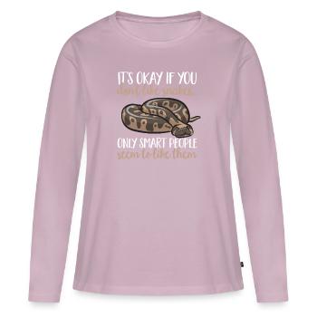 Ball Python Schlange Königspython - Frauen Premium Bio Langarmshirt - Altrosa - Vorne - Julia (174cm)