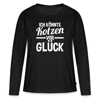 Ich Bin So Gut Drauf Ich Könnte Kotzen - Frauen Premium Bio Langarmshirt - Schwarz - Vorne - Julia (174cm)