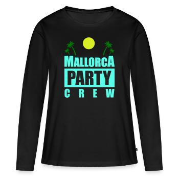 Mallorca Party Crew - T-shirt manches longues Premium bio Femme - noir - Devant - Julia (174cm)