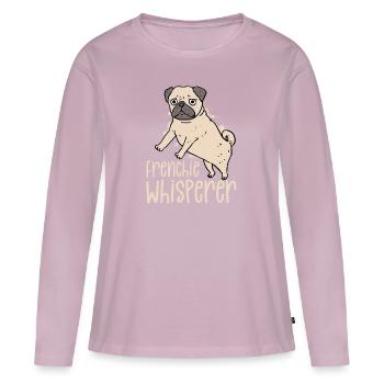 Frenchie Whisperer French Bulldog Owner - Frauen Premium Bio Langarmshirt - Altrosa - Vorne - Julia (174cm)