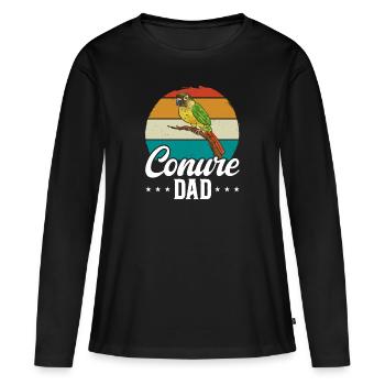 Molina Perruche Perroquet Perruche Oiseau Perruche - T-shirt manches longues Premium bio Femme - noir - Devant - Julia (174cm)