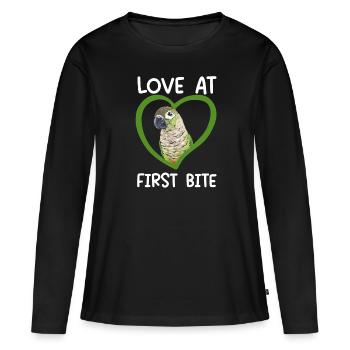 Molina Perruche Perroquet Perruche Oiseau Perruche - T-shirt manches longues Premium bio Femme - noir - Devant - Julia (174cm)