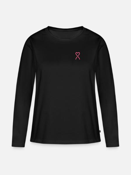 Aufklärung über Brustkrebs - Frauen Premium Bio Langarmshirt - Schwarz