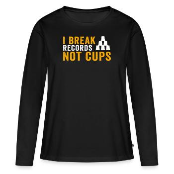 Sport Stacking Stacks Stacked Speed Cup - Women's Premium Organic Long Sleeve Shirt - black - Front - Julia (174cm)