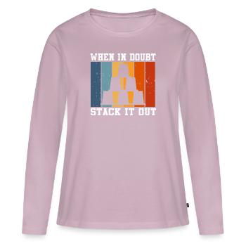 Sport Stacking Stacks Stacked Speed Cup - Women's Premium Organic Long Sleeve Shirt - dusky pink - Front - Julia (174cm)