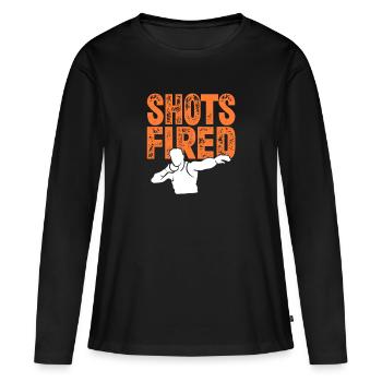 Shots fired Shot put - Frauen Premium Bio Langarmshirt - Schwarz - Vorne - Julia (174cm)