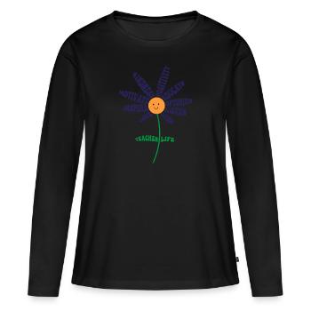 Teach Love Inspire Teachers Inspirational Teacher - Women's Premium Organic Long Sleeve Shirt - black - Front - Julia (174cm)