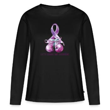 Sensibilisation pour la Maladie de Crohn - T-shirt manches longues Premium bio Femme - noir - Devant - Julia (174cm)
