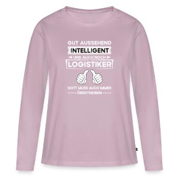 Logistician, good-looking, intelligent - Women's Premium Organic Long Sleeve Shirt - dusky pink - Front - Julia (174cm)