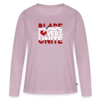 Blade Lover Unite - Women's Premium Organic Long Sleeve Shirt - dusky pink - Front - Julia (174cm)