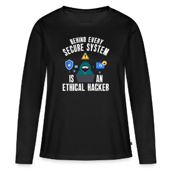 Ethische Hacker-Cybersicherheitsexpertise - Frauen Premium Bio Langarmshirt - Schwarz - Vorne - Julia (174cm)
