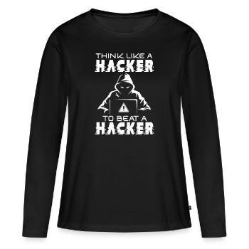 Ethische Hacker-Cybersicherheitsexpertise - Frauen Premium Bio Langarmshirt - Schwarz - Vorne - Julia (174cm)