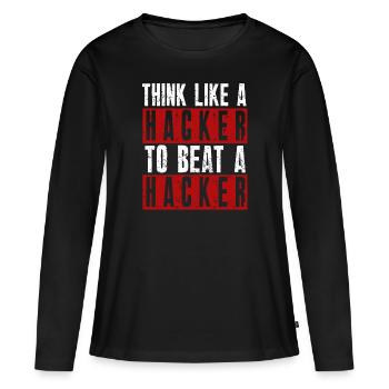 Ethische Hacker-Cybersicherheitsexpertise - Frauen Premium Bio Langarmshirt - Schwarz - Vorne - Julia (174cm)