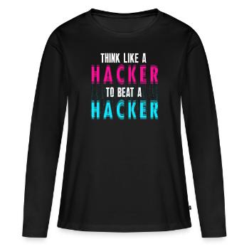Ethische Hacker-Cybersicherheitsexpertise - Frauen Premium Bio Langarmshirt - Schwarz - Vorne - Julia (174cm)