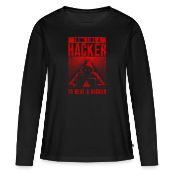 Ethische Hacker-Cybersicherheitsexpertise - Frauen Premium Bio Langarmshirt - Schwarz - Vorne - Julia (174cm)