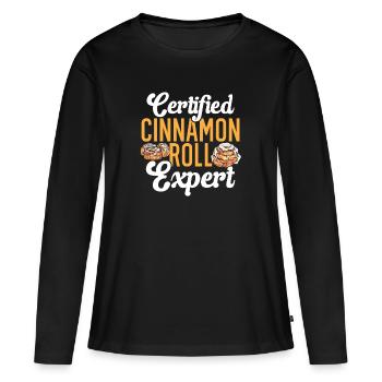 Cinnamon roll - Women's Premium Organic Long Sleeve Shirt - black - Front - Julia (174cm)