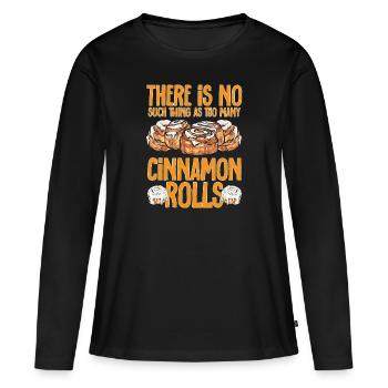Cinnamon roll - Women's Premium Organic Long Sleeve Shirt - black - Front - Julia (174cm)