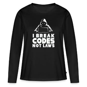 Ethische Hacker-Cybersicherheitsexpertise - Frauen Premium Bio Langarmshirt - Schwarz - Vorne - Julia (174cm)