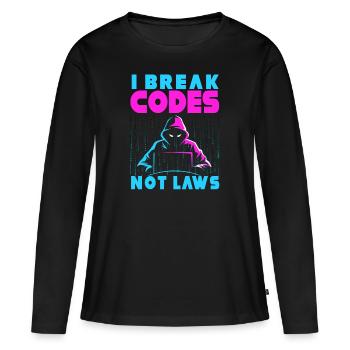 Ethical Hacker Cybersecurity Expertise - Women's Premium Organic Long Sleeve Shirt - black - Front - Julia (174cm)
