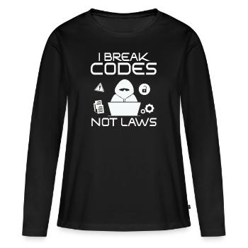 Ethische Hacker-Cybersicherheitsexpertise - Frauen Premium Bio Langarmshirt - Schwarz - Vorne - Julia (174cm)