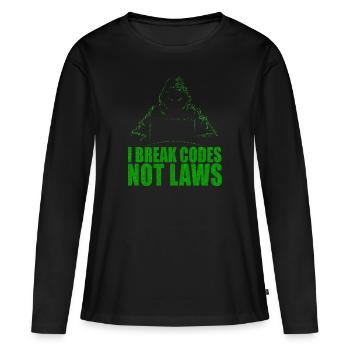 Ethische Hacker-Cybersicherheitsexpertise - Frauen Premium Bio Langarmshirt - Schwarz - Vorne - Julia (174cm)