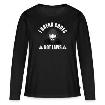 Ethische Hacker-Cybersicherheitsexpertise - Frauen Premium Bio Langarmshirt - Schwarz - Vorne - Julia (174cm)