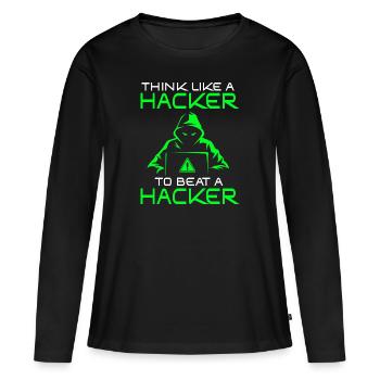 Ethische Hacker-Cybersicherheitsexpertise - Frauen Premium Bio Langarmshirt - Schwarz - Vorne - Julia (174cm)