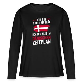 Danois Danemark - T-shirt manches longues Premium bio Femme - noir - Devant - Julia (174cm)