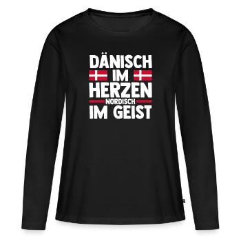 Danois Danemark - T-shirt manches longues Premium bio Femme - noir - Devant - Julia (174cm)