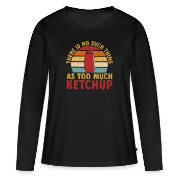 Ketchup Ketchup à la tomate - T-shirt manches longues Premium bio Femme - noir - Devant - Julia (174cm)