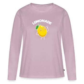 Lemon Lemonade Soft Drink Cute Lemonade - Women's Premium Organic Long Sleeve Shirt - dusky pink - Front - Julia (174cm)