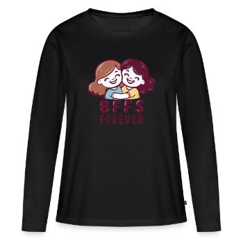 BFFS FOREVER - Women's Premium Organic Long Sleeve Shirt - black - Front - Julia (174cm)