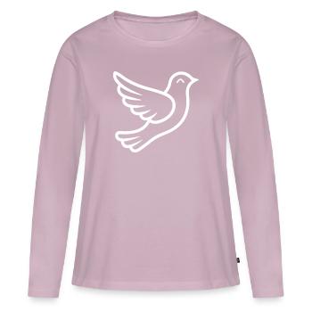 Taube - Frauen Premium Bio Langarmshirt - Altrosa - Vorne - Julia (174cm)