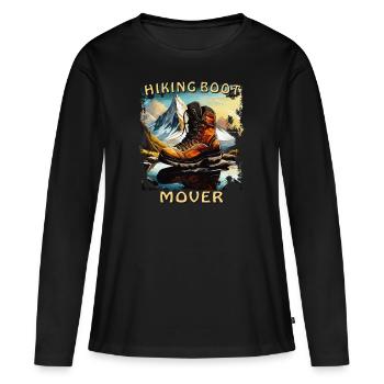 HIKING BOOT MOVER - Women's Premium Organic Long Sleeve Shirt - black - Front - Julia (174cm)