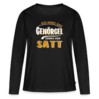 J’EN AI MARRE DES HARCÈLEMENTS - T-shirt manches longues Premium bio Femme - noir - Devant - Julia (174cm)