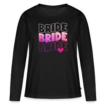 EVJF Enterrement Vie de Jeune Fille Future Mariée - T-shirt manches longues Premium bio Femme - noir - Devant - Julia (174cm)